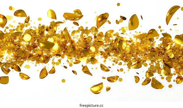 Golden Confetti Explosion Illustration