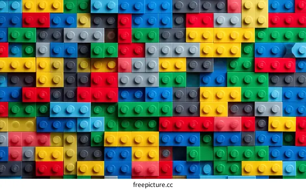 Colorful Lego Bricks Pattern Background