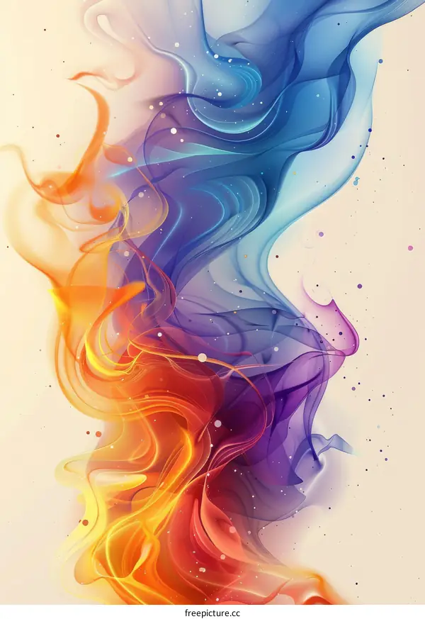 Abstract Colorful Liquid Flow Art