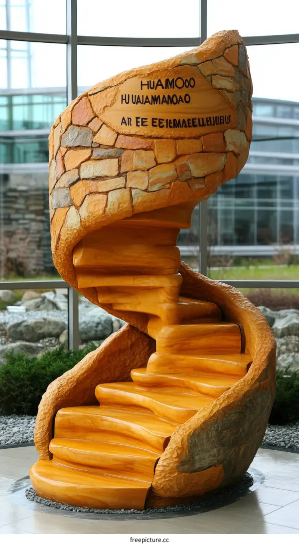 Artistic Spiral Staircase Sculpture