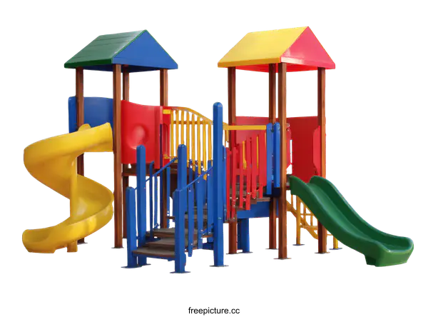 [Transparent Background PNG]Colorful Play Structure for Kids Park