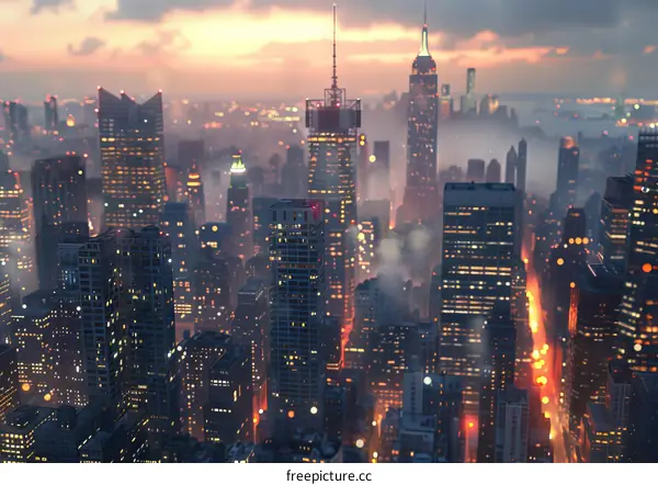 New York City Skyline Photography at Night