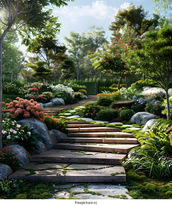 Garden landscape design renderings