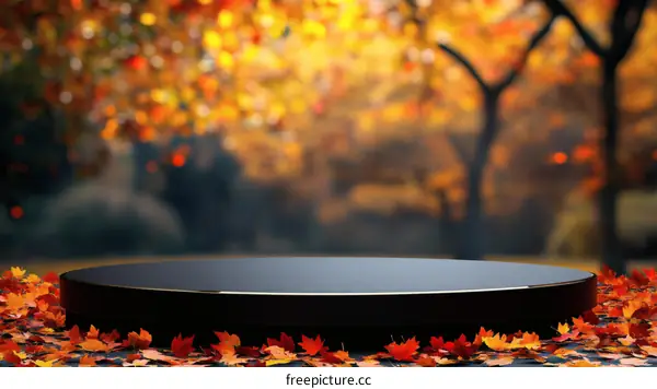 Autumn Park Empty Display Product Showcase