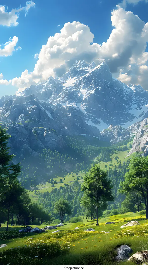 Fantasy Mountain and Forest