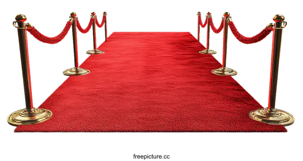 [Transparent Background PNG]Red Carpet Event Pathway Illustration