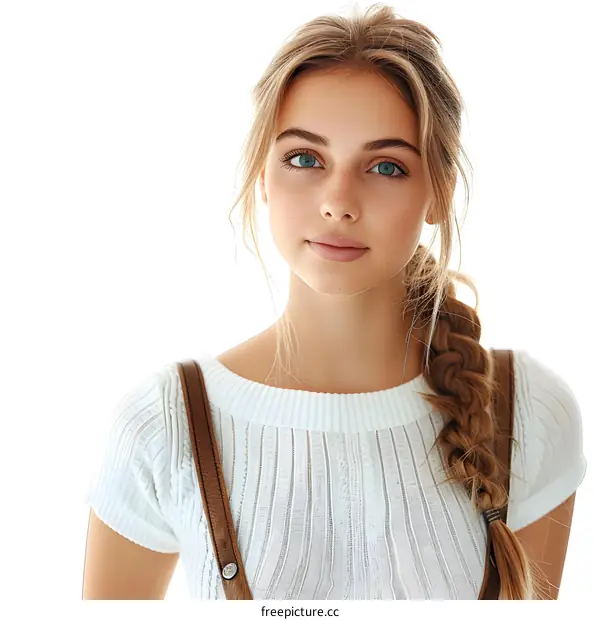 Portrait of a Young Woman with Blonde Hair