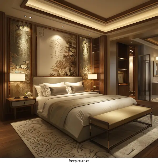 Luxury Bedroom Interior Design Illustration