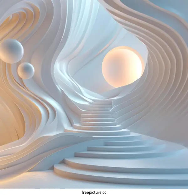 Abstract Modern Architectural Staircase Design