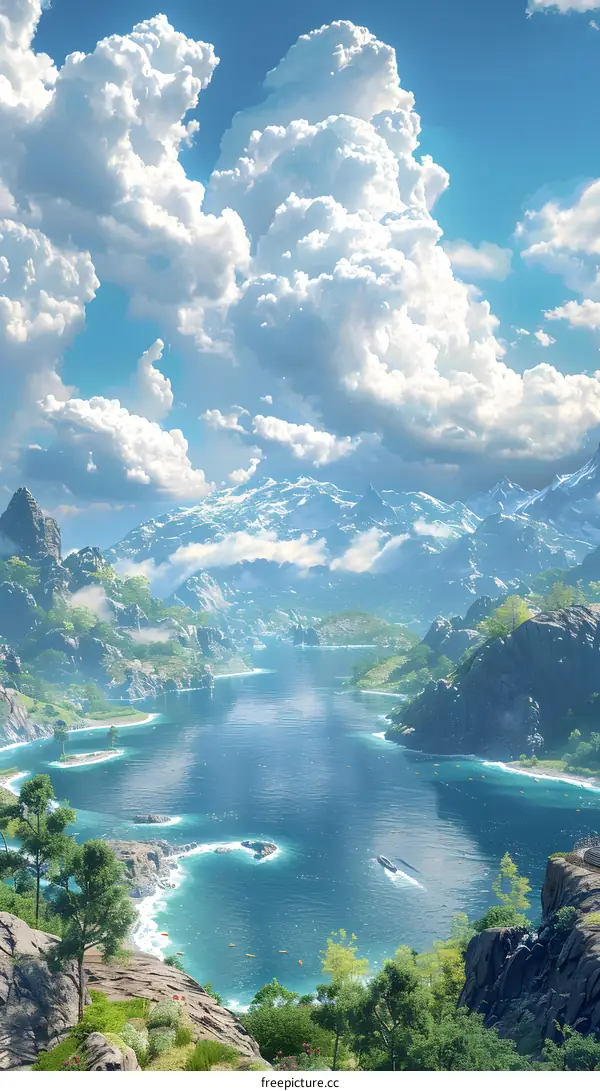 Lake in a fantasy world