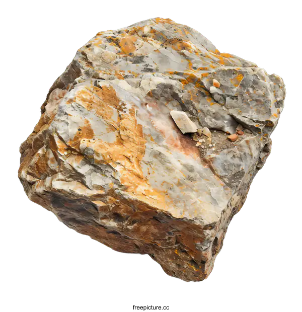 [Transparent Background PNG]Rough Stone Texture with White Background