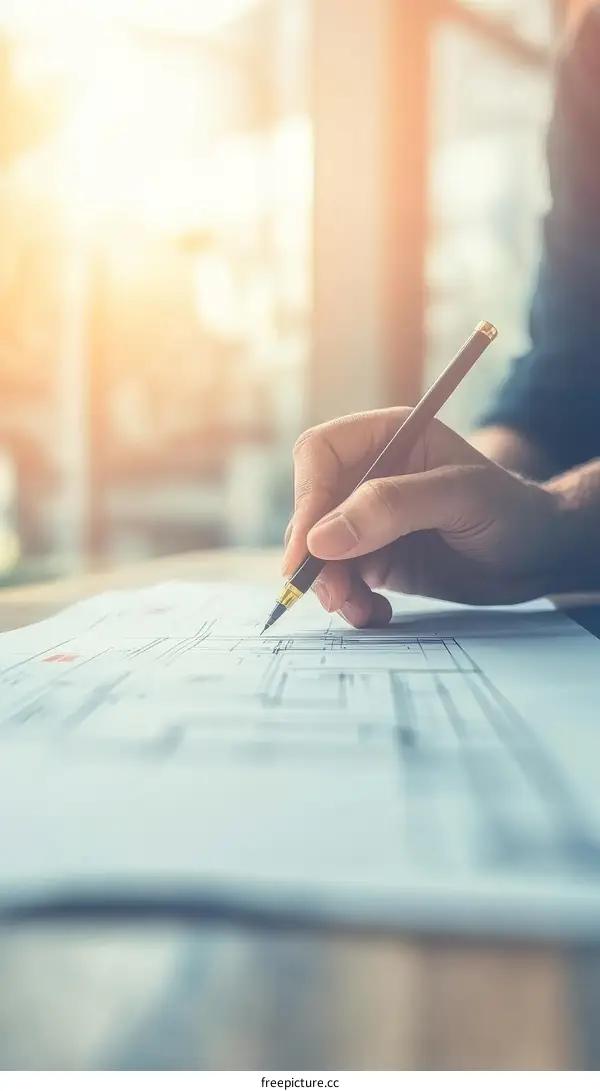 Architect Drawing Up Building Plans