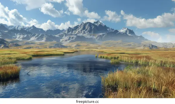 Stunning Mountain Landscape with Tranquil Lake
