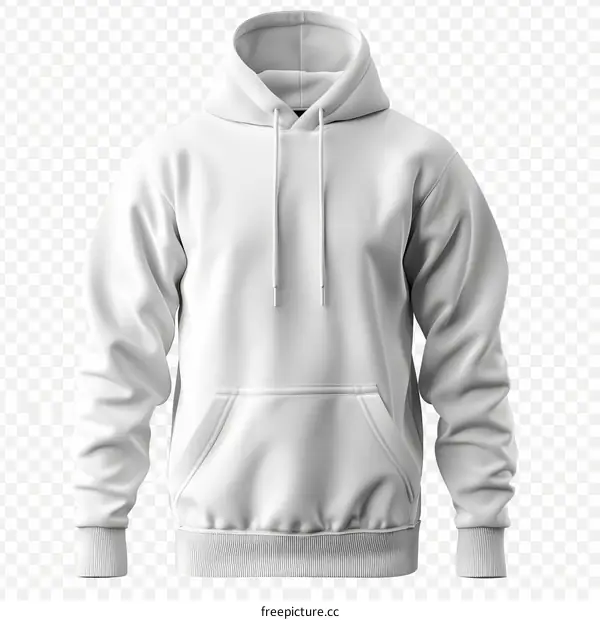 White Pullover Hoodie for Men Women Unisex Casual Comfortable Clothing