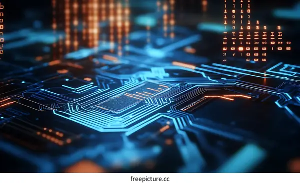 Abstract Circuit Board Technology Illustration