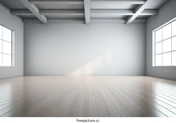 Bright and Airy Room with White Walls and Hardwood Floors