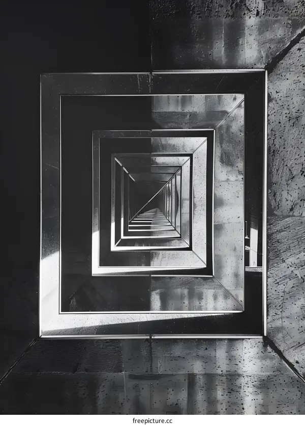 Abstract Architecture With Square Shapes and Concrete