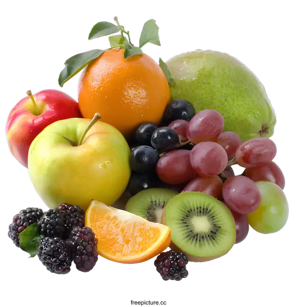 [Transparent Background PNG]Assortment of Fresh Fruits for Healthy Eating