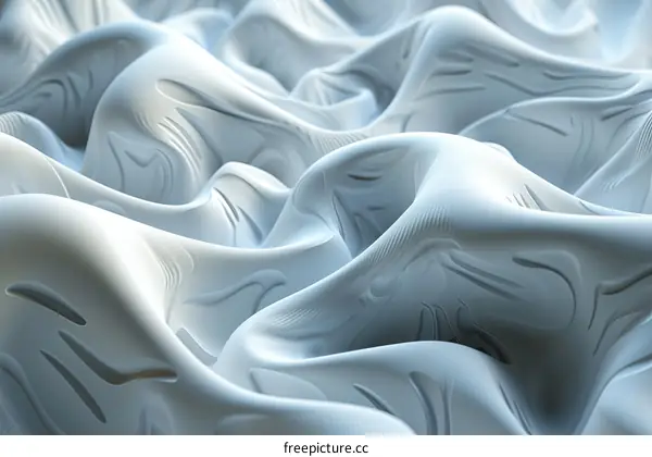 White Fabric Drapery with Folds