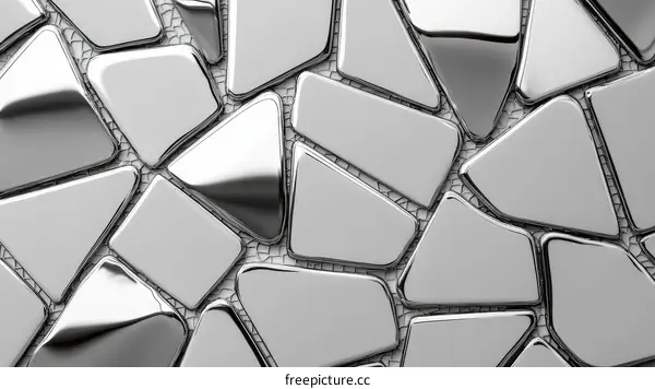 Abstract Metallic Geometric Tiles Background