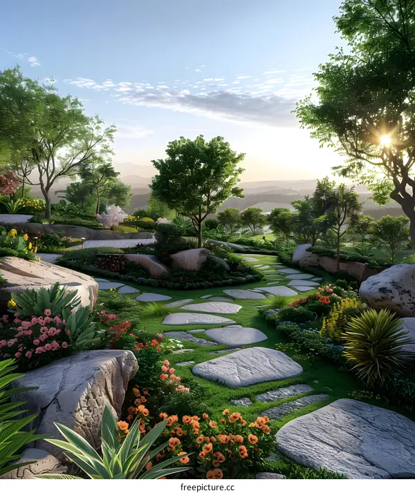 Garden landscape design renderings
