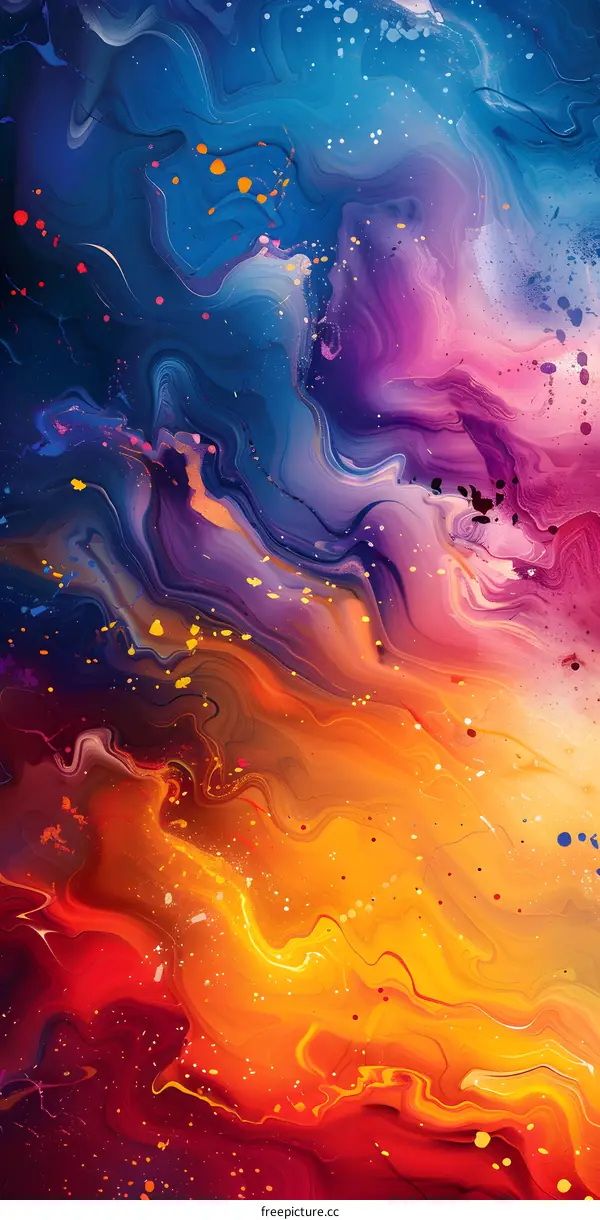 Colorful liquid painting