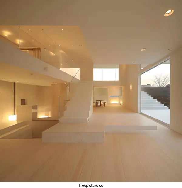 Modern Minimalist Interior Design of a White House