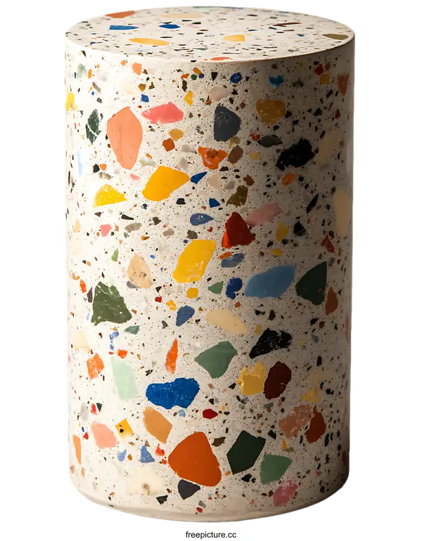 [Transparent Background PNG]Colorful Concrete Mosaic Table