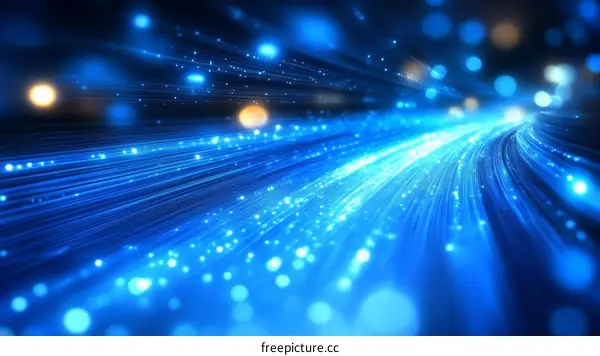 Abstract Digital Light Trails Technology