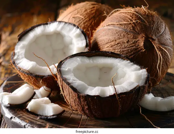 Tropical Delight: Fresh Coconuts and Coconut Milk