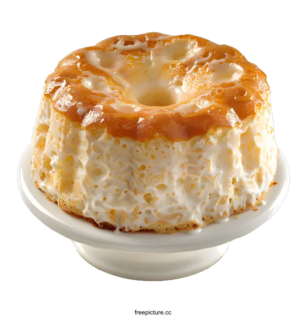 [Transparent Background PNG]Delicious glazed donut cake on a plate