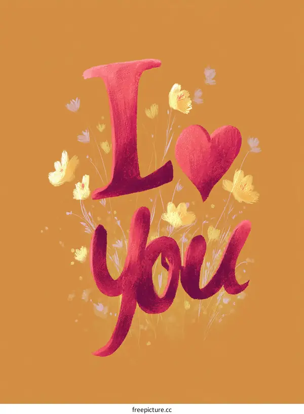 Love You Artistic Illustration