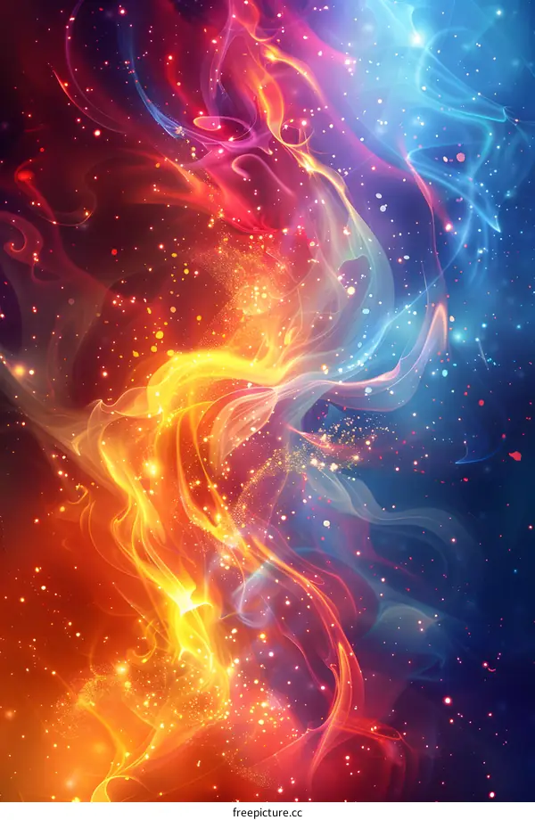 Abstract colorful plasma background