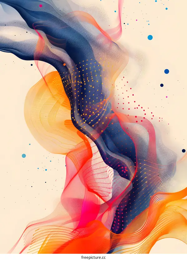 Colorful abstract background with flowing shapes