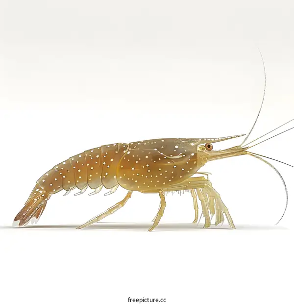 Realistic Crayfish Illustration on White Background