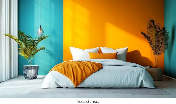 Modern Bedroom Interior Design with Vibrant Colors