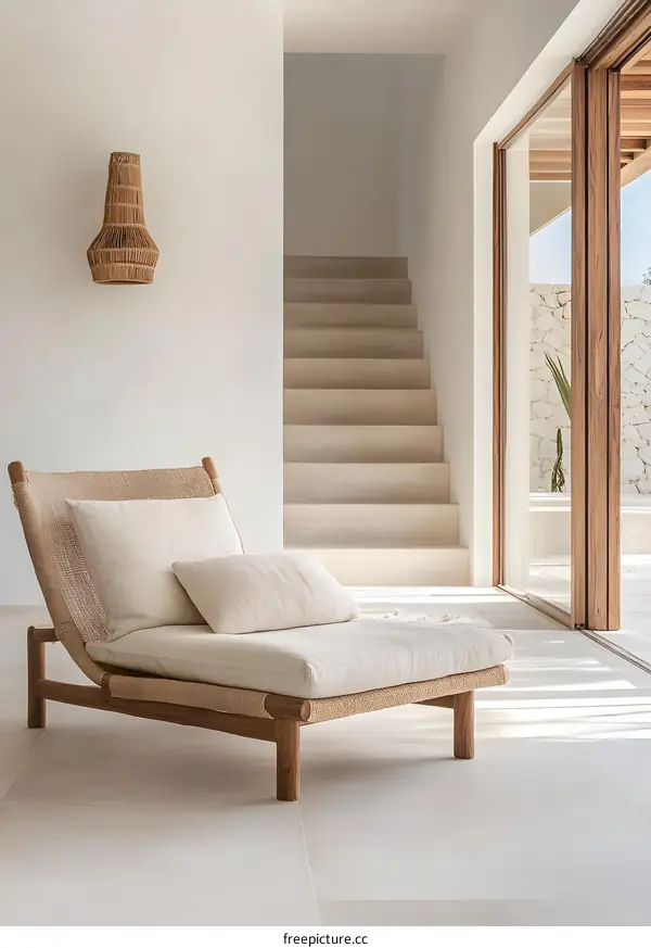 Minimalist Interior Design with White Walls and Natural Materials