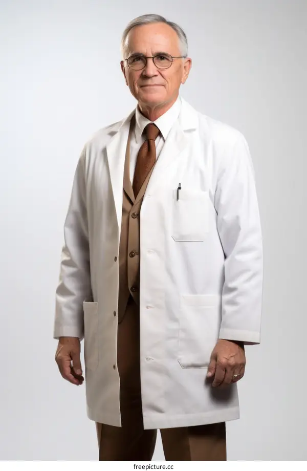 Portrait of a male doctor in a lab coat