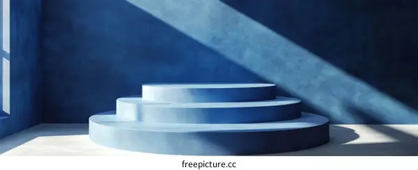 Stylish Blue Product Display Stand