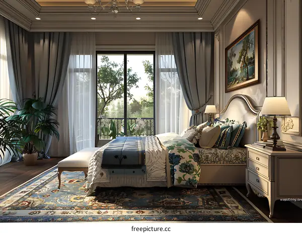 European-style bedroom renderings