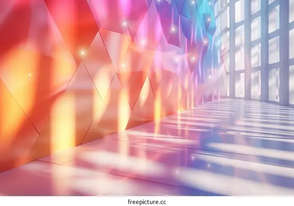 Abstract Pink and Blue Geometric Shapes Background