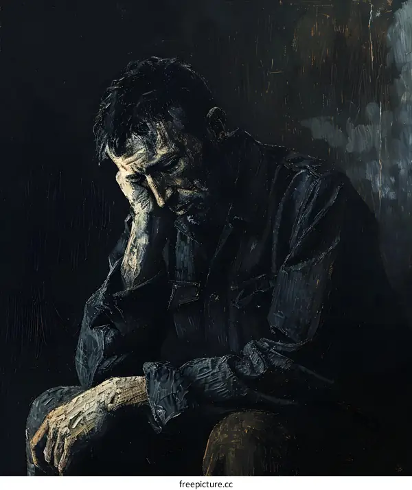 Portrait of a man in dark clothes