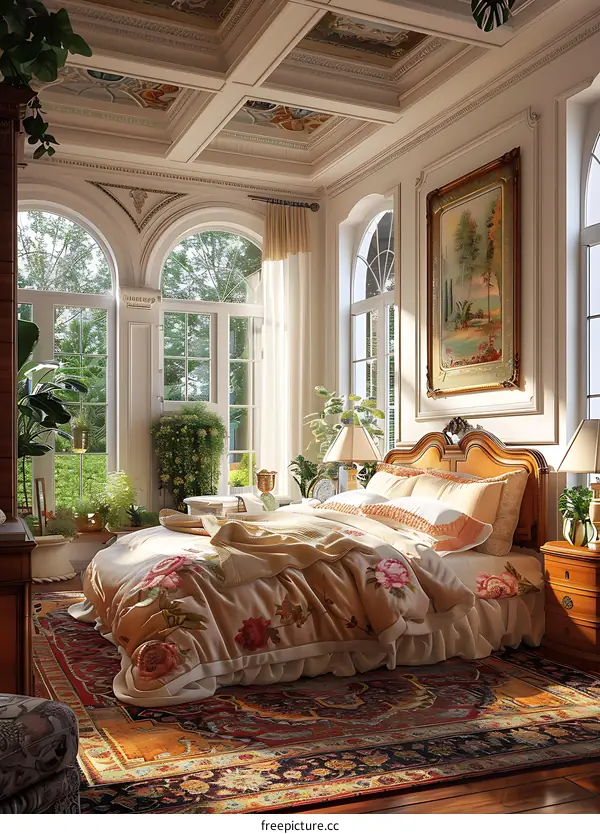 European-style luxury bedroom