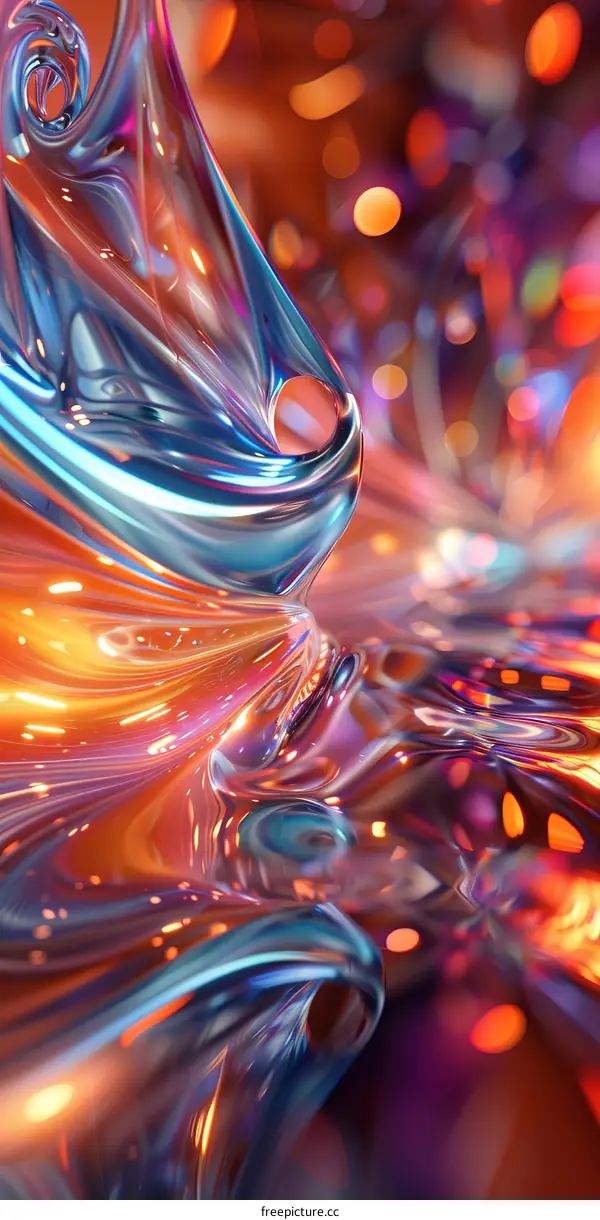 Abstract Liquid Flowing Art Design