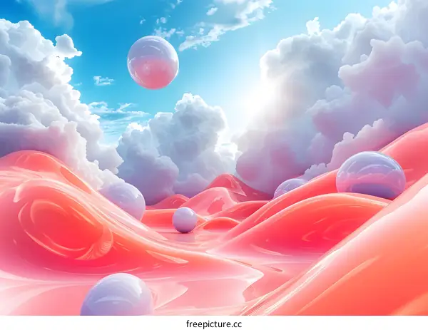 Pink Alien Landscape