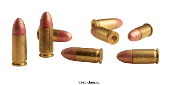 [Transparent Background PNG]Ammunition Bullets Isolated on White Background