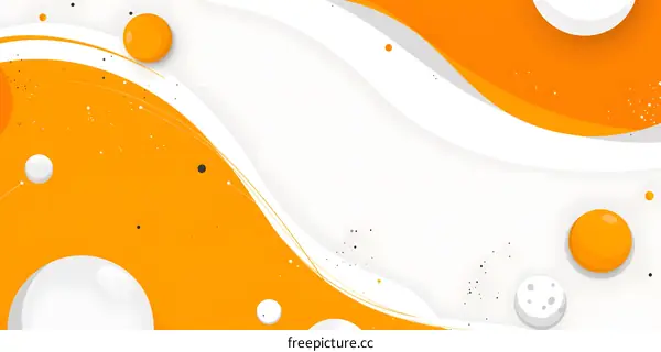 Abstract Orange and White Background with Geometric Shapes