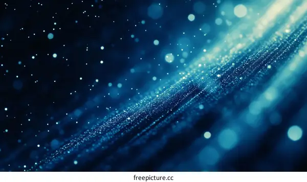 Abstract Digital Blue Particles Background