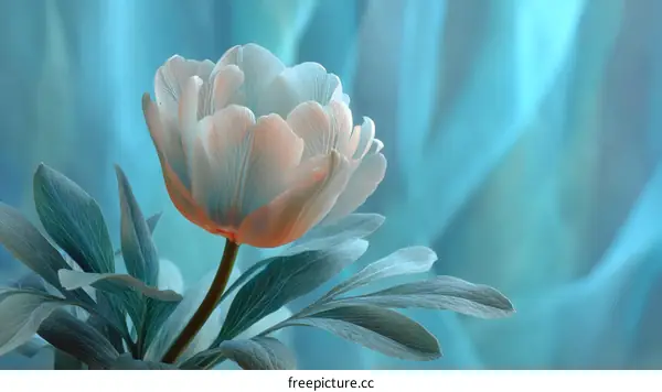 Stunningly Beautiful Pastel Blue and White Flower