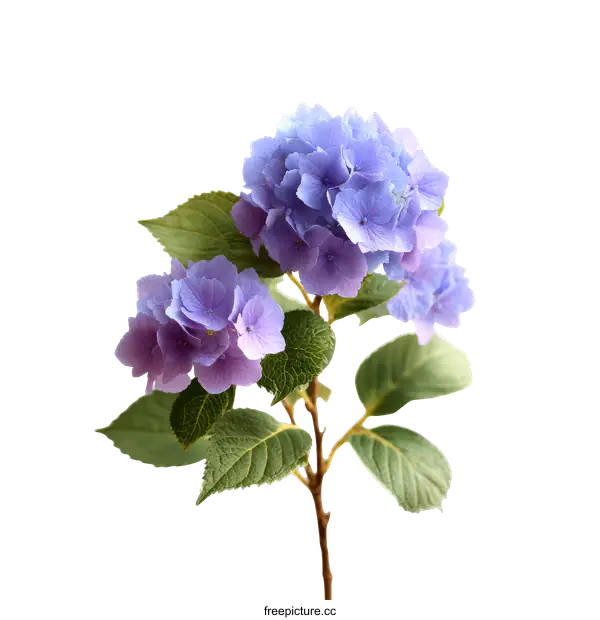 [Transparent Background PNG]Beautiful Hydrangea Blossoms Close-up